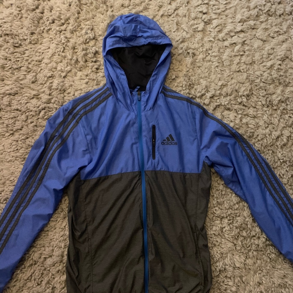 Blue adidas track jacket